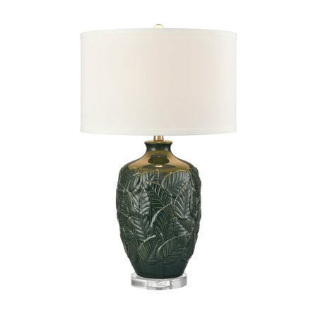 ELK STUDIO Goodell 275'' High 1Light Table Lamp, Green Glaze, Includes LED Bulb S0019-11148-LED